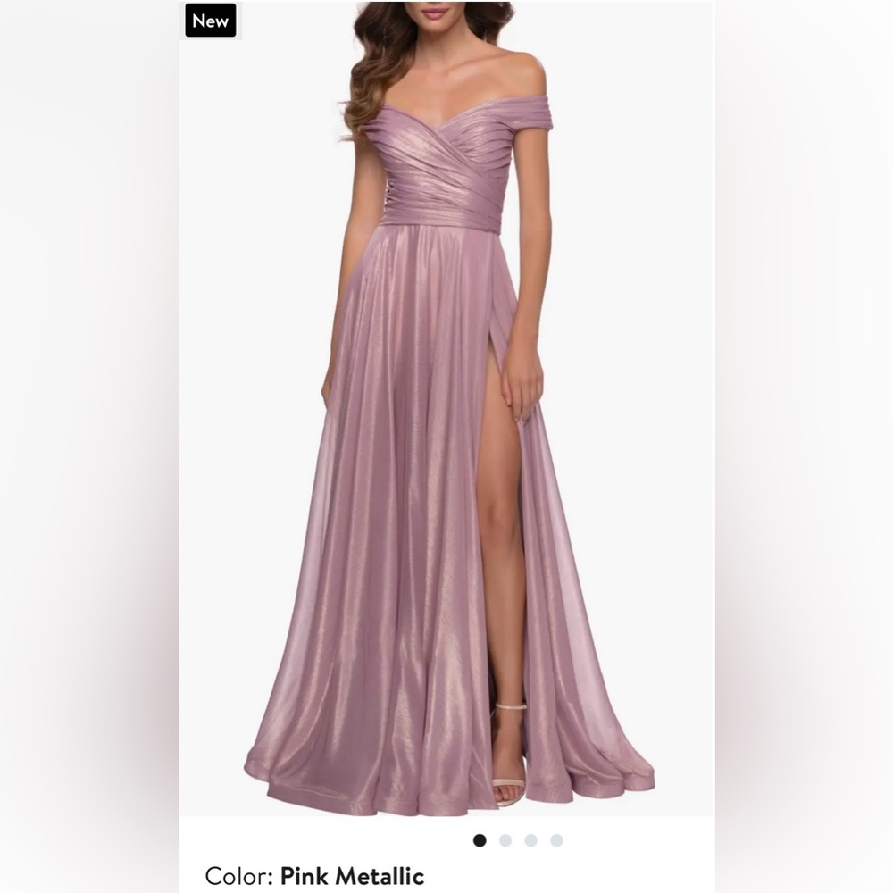 La Femme Pink Metallic Dress size 10